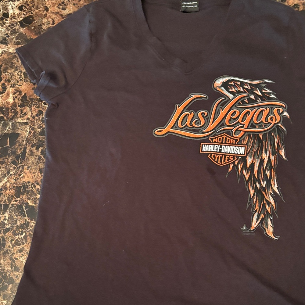 Harley-Davidson Las Vegas Tee in black with Orange Accents